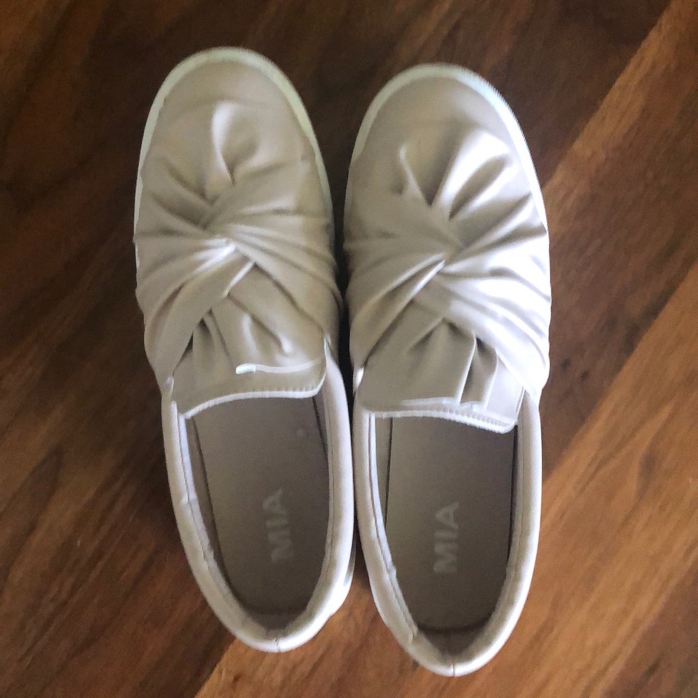 MIA Faux Leather Slip ons, Size 8.5